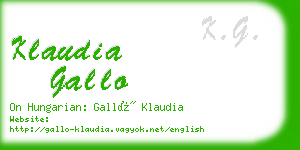 klaudia gallo business card